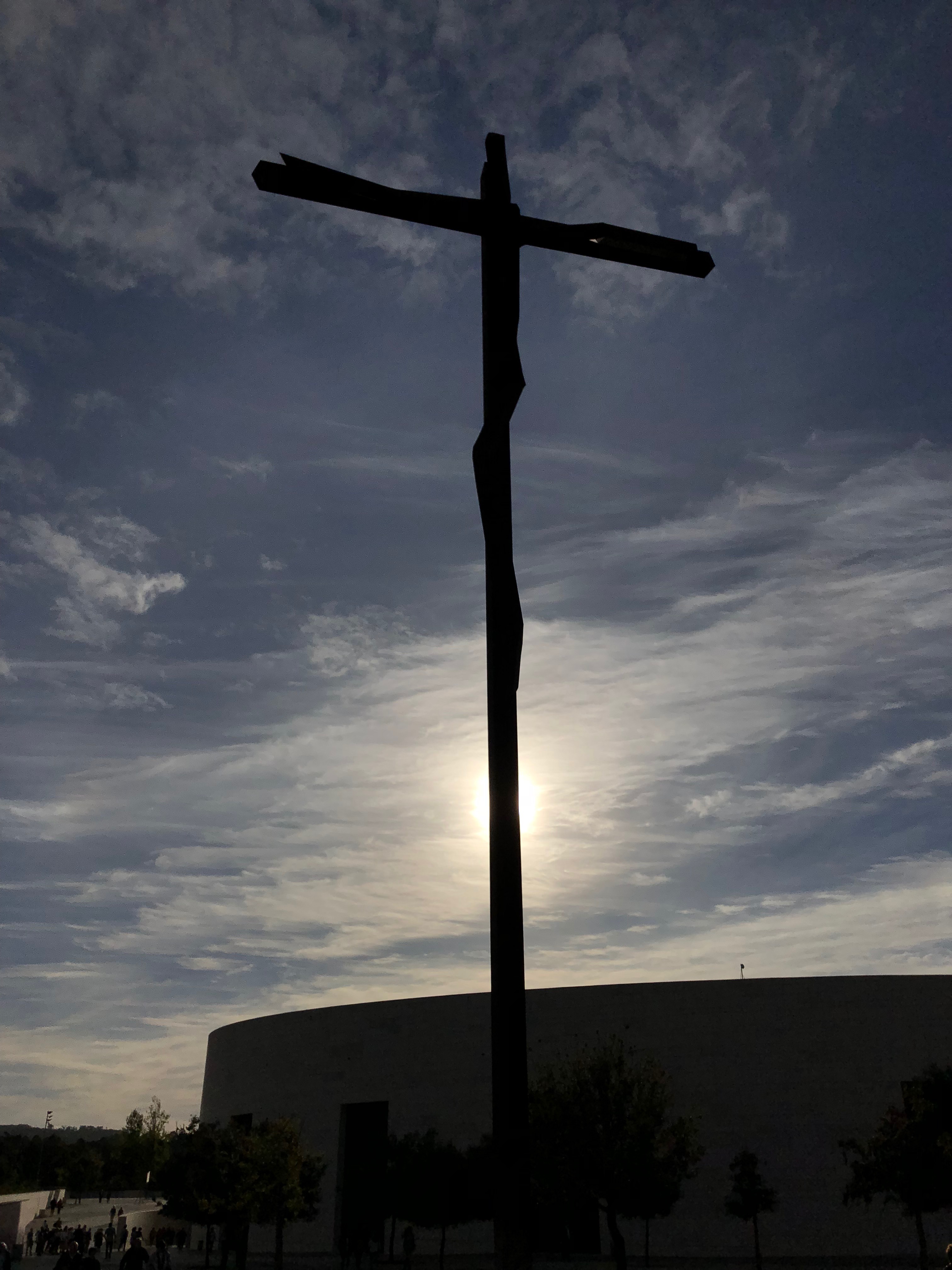 fatima crucifix backlit